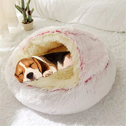 Luxurious Plush Dog Bed with Cover for Small Canines-Plush Dog Bed-4-Colydia