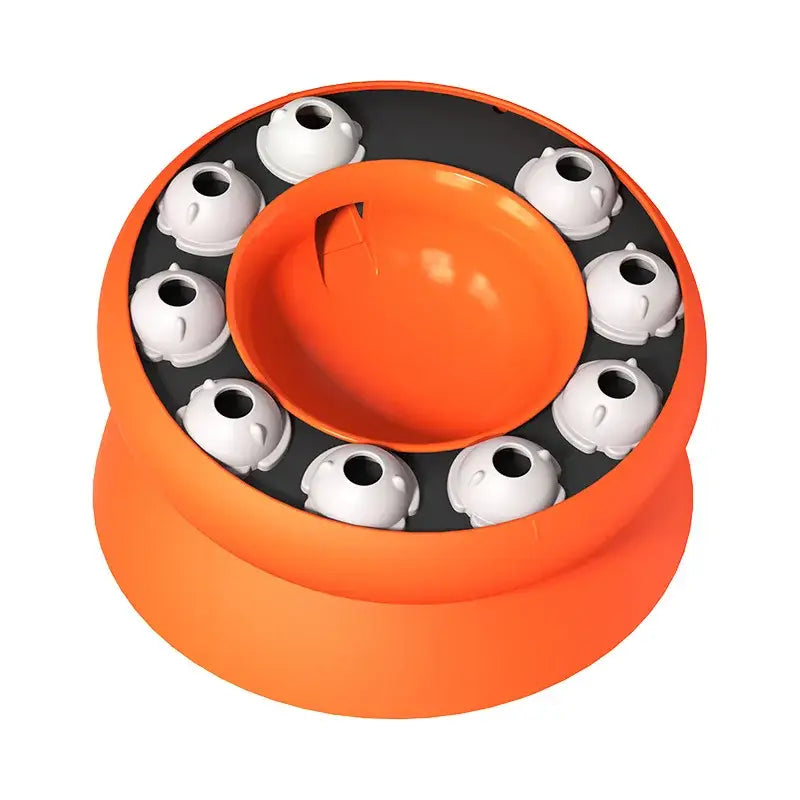 Interactive Cat Puzzle Bowl for Slow Feeding & Mental Stimulation-Interactive Cat Feeding Bowl-Orange-7-Colydia