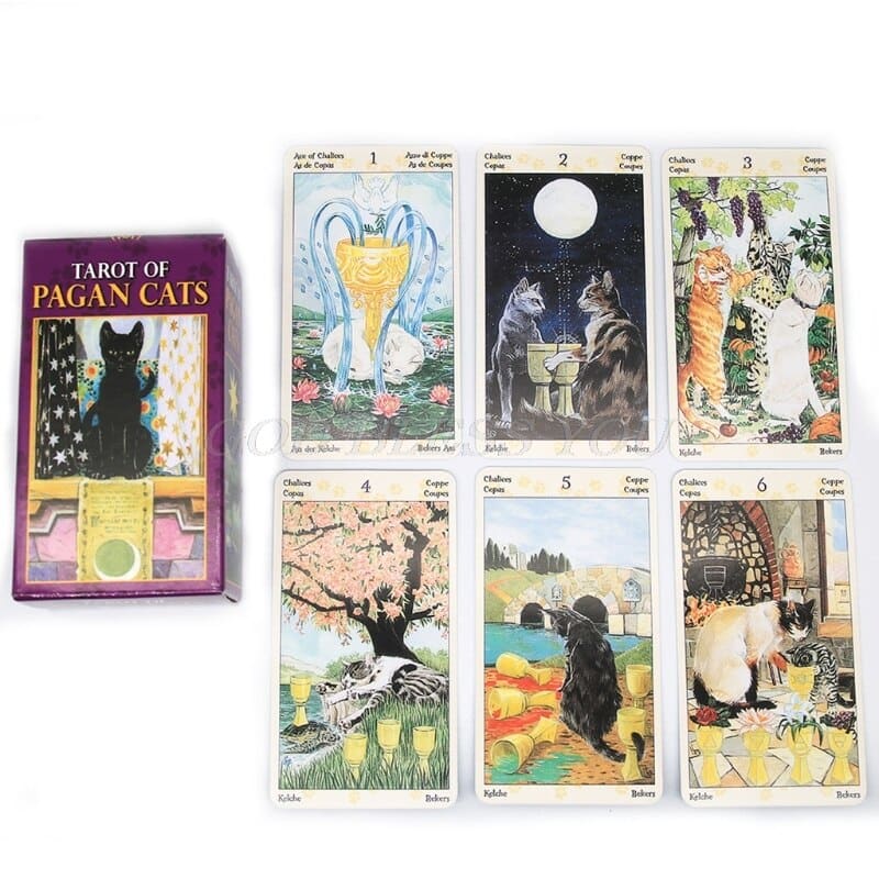 Playful Cat Tarot Card Game - 78 Card Deck for Feline Fun-Tarot Card Game-4-Colydia