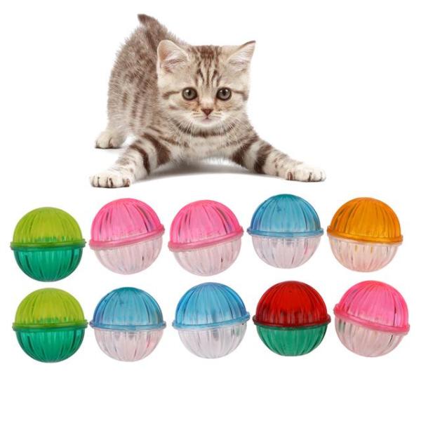 Colorful Jingle Bell Cat Toys Set of 10 – Durable Plastic Balls-Cat Toys-4-Colydia