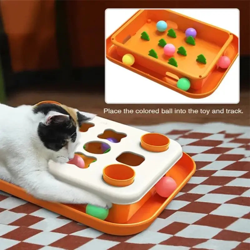 Interactive Cat Toy for Mental Stimulation & Treat Dispensing Fun-Interactive Cat Toy-3-Colydia