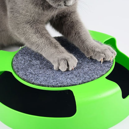 Engaging 2-in-1 Mouse Hunter & Scratch Post Toy for Active Cats-Interactive Cat Toy-3-Colydia