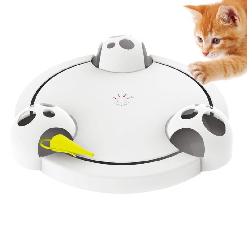 Interactive Rotating Mouse Toy for Cats with 4 Speed Settings-Interactive Cat Toy-1-Colydia