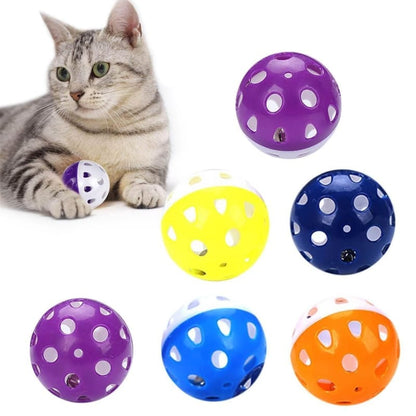 Interactive Cat Kibble Dispenser Toy Balls in Vibrant Colors - Set of 6-Interactive Cat Toy and Kibble Dispenser-Set of 6 balls-1-Colydia