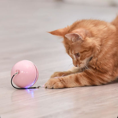 Automatic Self-Rotating Cat Ball Toy with USB Charging & LED Light-Interactive Cat Toy-5-Colydia