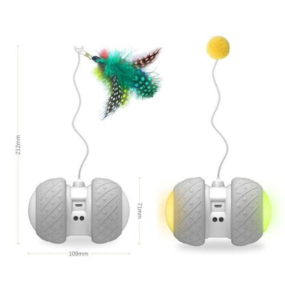 Interactive Automatic Cat Toy with Feather Lure and Dual Modes-Interactive Cat Toy-USB-3-Colydia