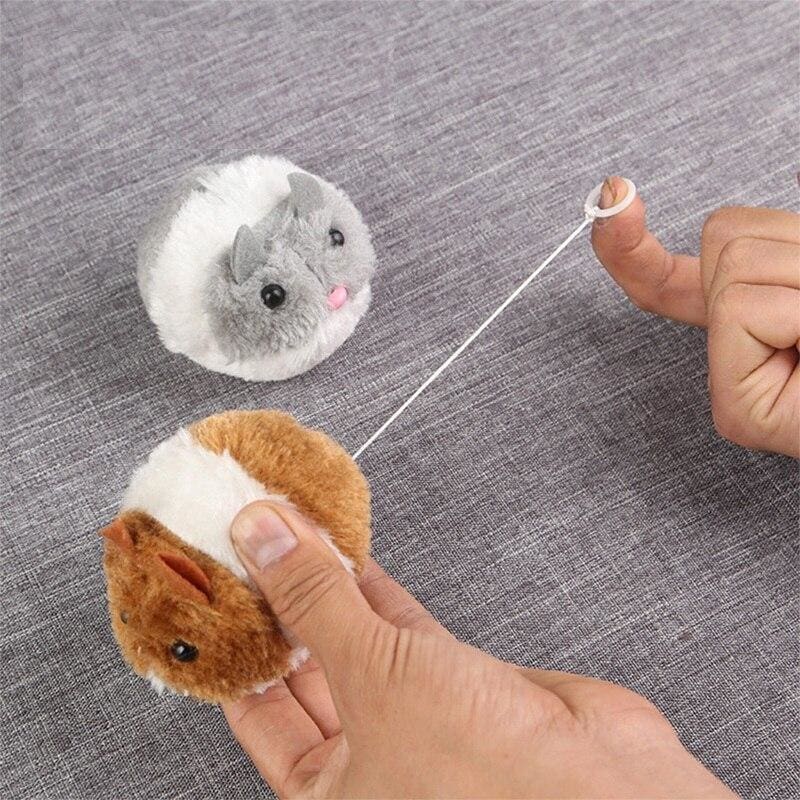 Interactive Plush Pull-Cord Cat Toy for Exercise & Stress Relief-Interactive Cat Toy-1-Colydia