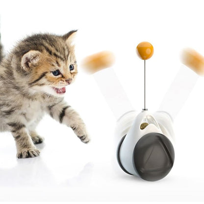 360° Rotating Cat Toy with Feather & Weight for Active Play-Interactive Cat Toy-4-Colydia