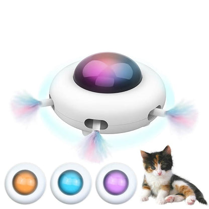 Automatic Rotating Cat Toy with Feather & 3 Speed Modes-Interactive Cat Toy-7-Colydia