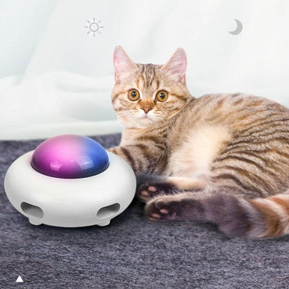 Automatic Rotating Cat Toy with Feather & 3 Speed Modes-Interactive Cat Toy-2-Colydia