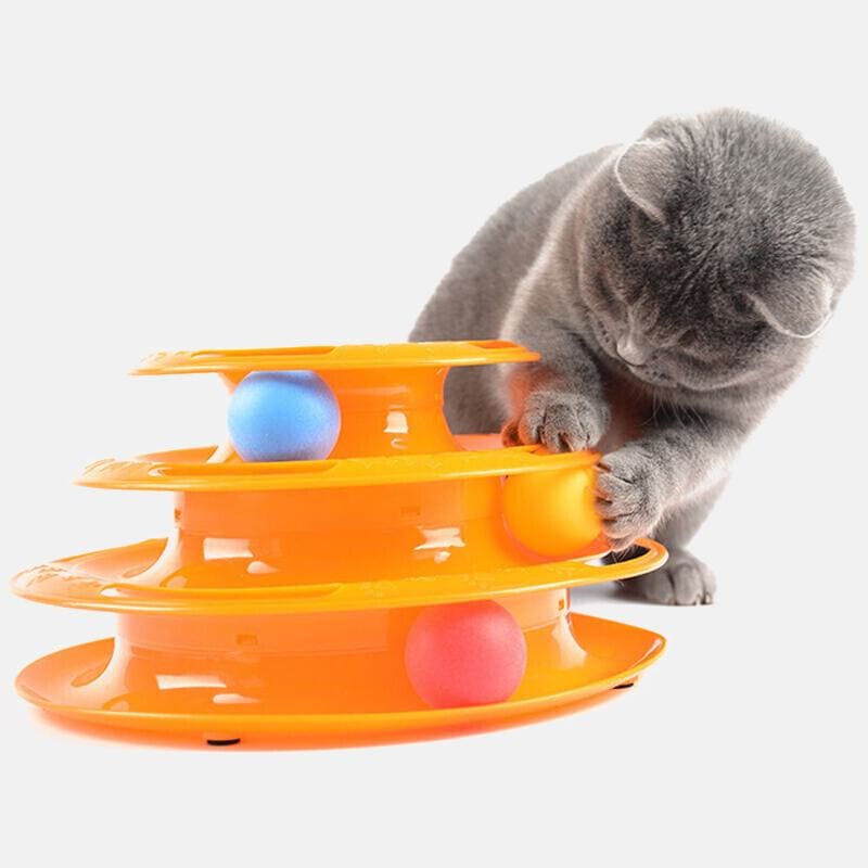 Engaging Multi-Level Cat Spiral Toy with Spinning Balls-Cat Toy-2-Colydia