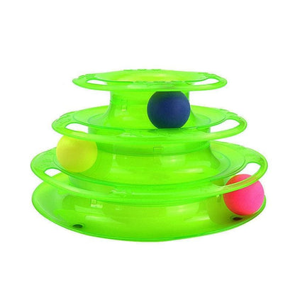 Engaging Multi-Level Cat Spiral Toy with Spinning Balls-Cat Toy-Green-5-Colydia