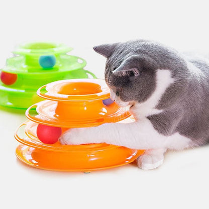 Engaging Multi-Level Cat Spiral Toy with Spinning Balls-Cat Toy-1-Colydia