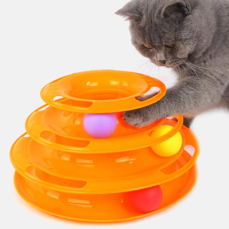 Engaging Multi-Level Cat Spiral Toy with Spinning Balls-Cat Toy-3-Colydia