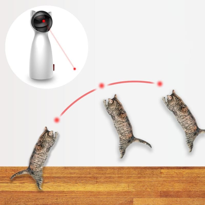 Interactive 360° Laser Pet Toy with 3 Modes & USB Charging-Pet Toy-White-2-Colydia