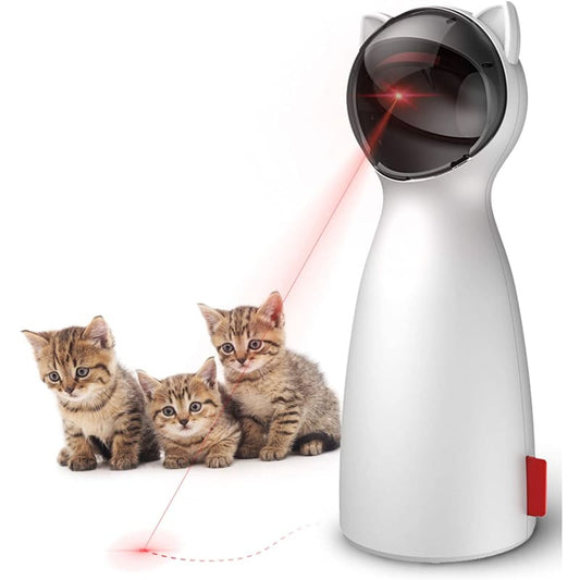 Interactive 360° Laser Pet Toy with 3 Modes & USB Charging-Pet Toy-White-1-Colydia