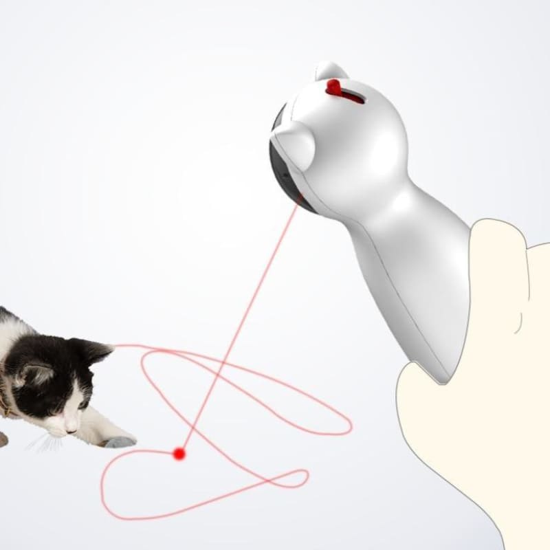 Interactive 360° Laser Pet Toy with 3 Modes & USB Charging-Pet Toy-White-4-Colydia