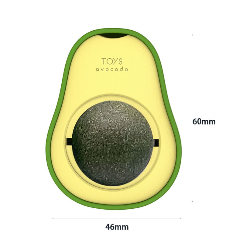 Avocado-Shaped Wall-Mounted Cat Grass Ball Toy for Dental Health-Cat Toy-5-Colydia