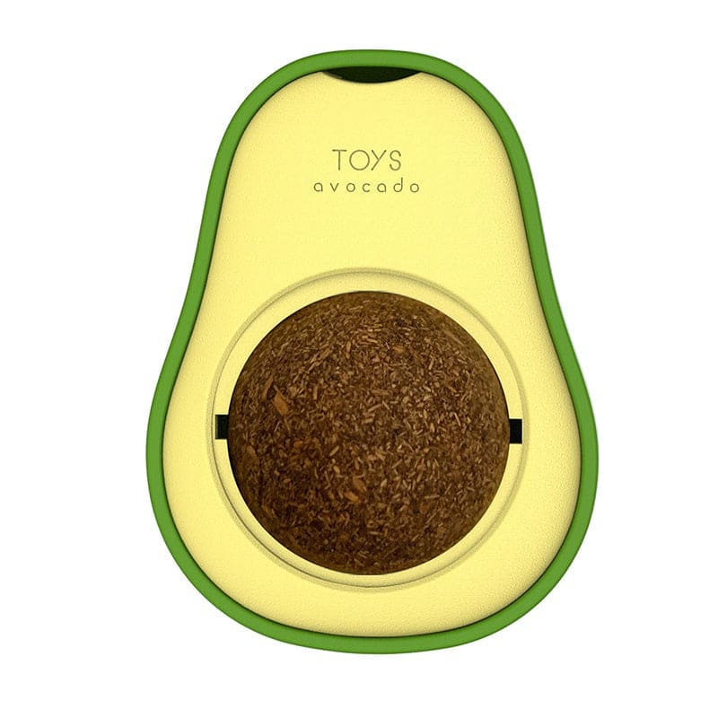 Avocado-Shaped Wall-Mounted Cat Grass Ball Toy for Dental Health-Cat Toy-6-Colydia