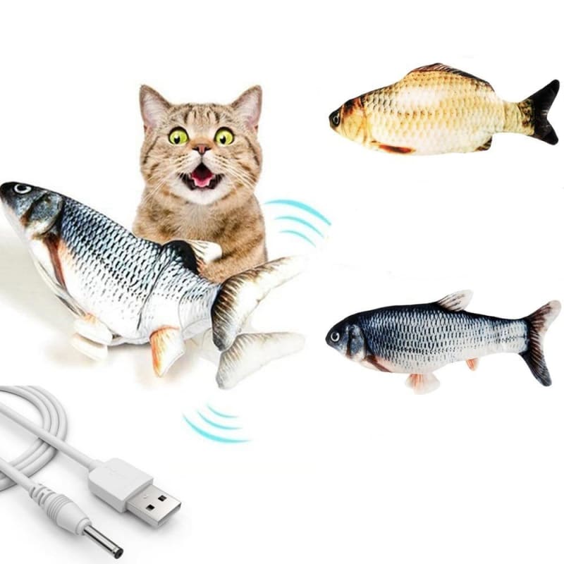 Interactive Cat Fish Toy with Motion Sensor and Catnip-Interactive Cat Toy-1-Colydia