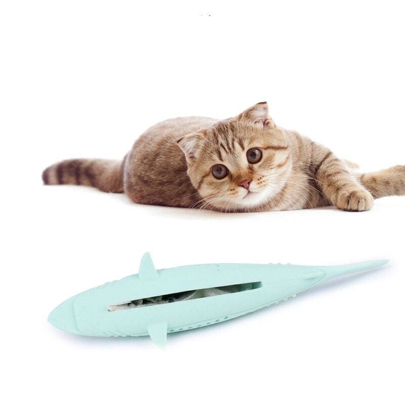 Organic Catnip Salmon Toy - Silicone Safe & Realistic Cat Fish-**Cat Toy**-3-Colydia