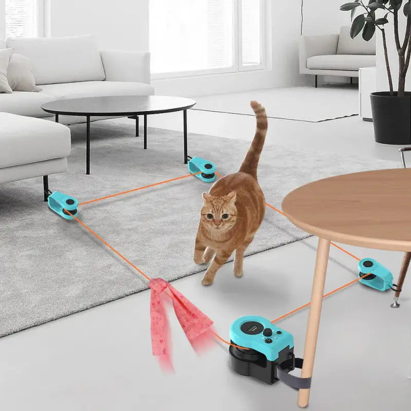 Interactive Cat Toy with Feather & Sound for Boredom-Free Playtime-Interactive Cat Toy-2-Colydia