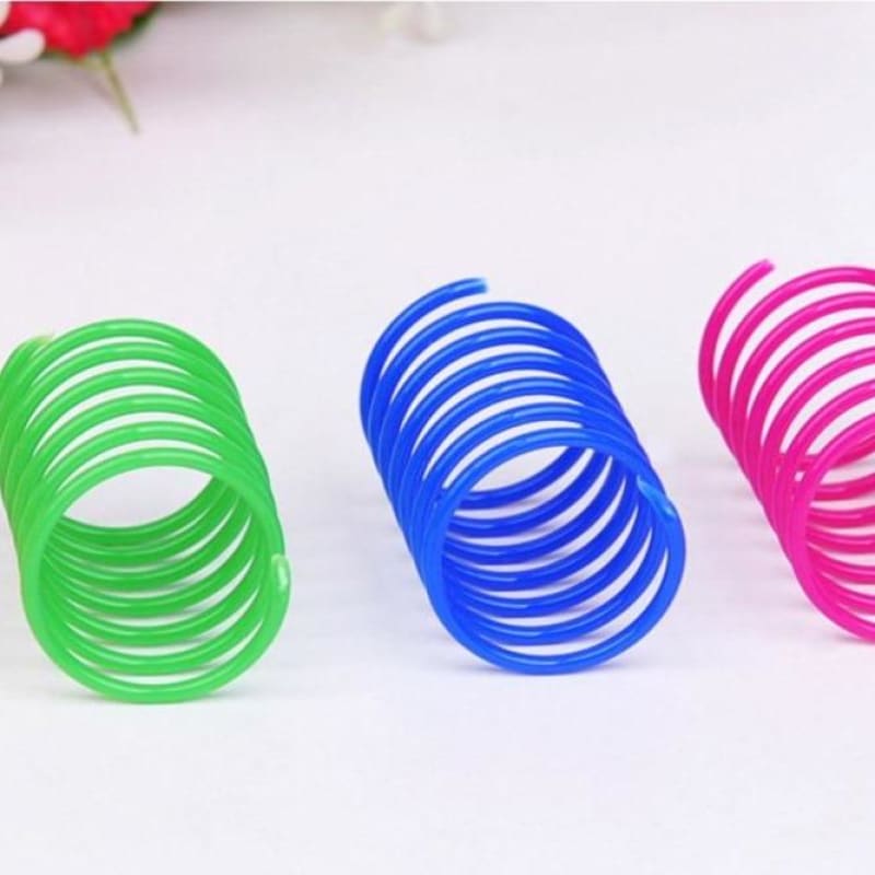 Colorful Bouncy Spring Toy for Cats - Pack of 8, All Colors-Cat Spring Toys-8 pieces-4-Colydia