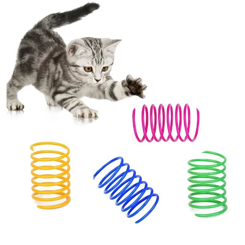 Colorful Bouncy Spring Toy for Cats - Pack of 8, All Colors-Cat Spring Toys-8 pieces-3-Colydia