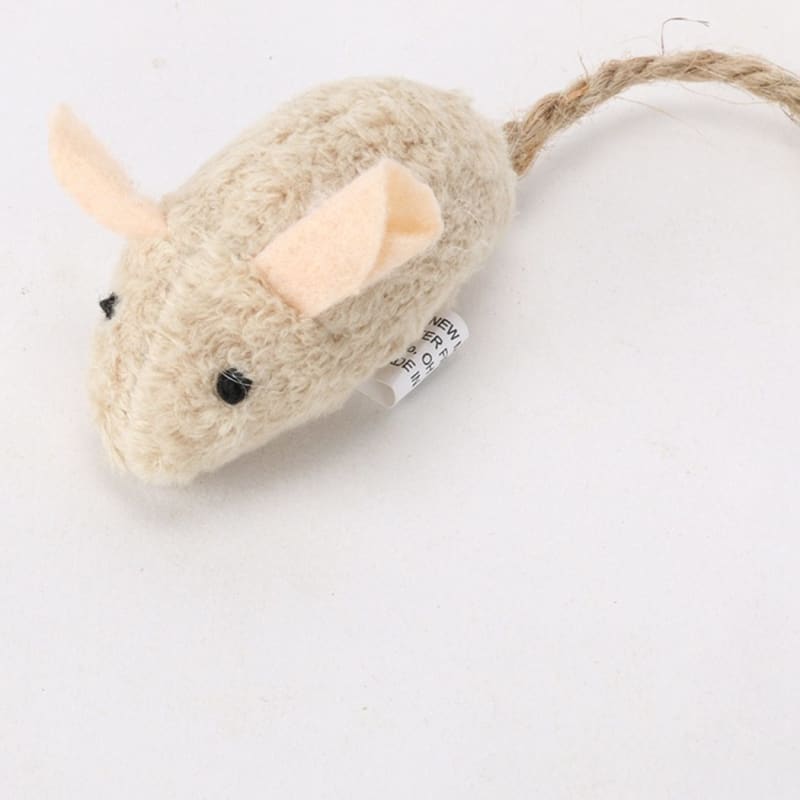 Interactive Plush Cat Mouse Toys - Mental Stimulation Set of 3-Cat Toy-4-Colydia