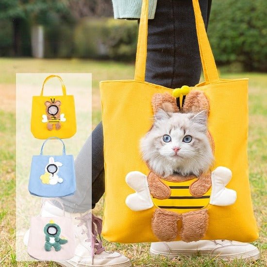 Stylish Canvas Pet Tote Carrier for Small Pets - Travel Ready-Pet Carrier Tote-1-Colydia