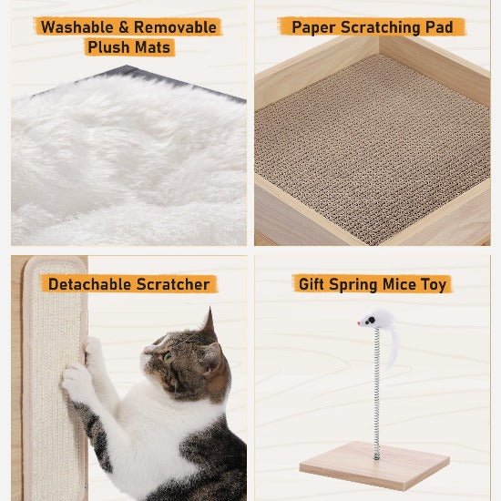 3-Level Cat Tower Side Table with Durable Scratcher & Fun Toy-Cat Tower Side Table-6-Colydia