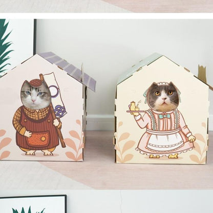 Kitty Cardboard House with Durable, Fun Interactive City Designs-Cat Playhouse-8-Colydia