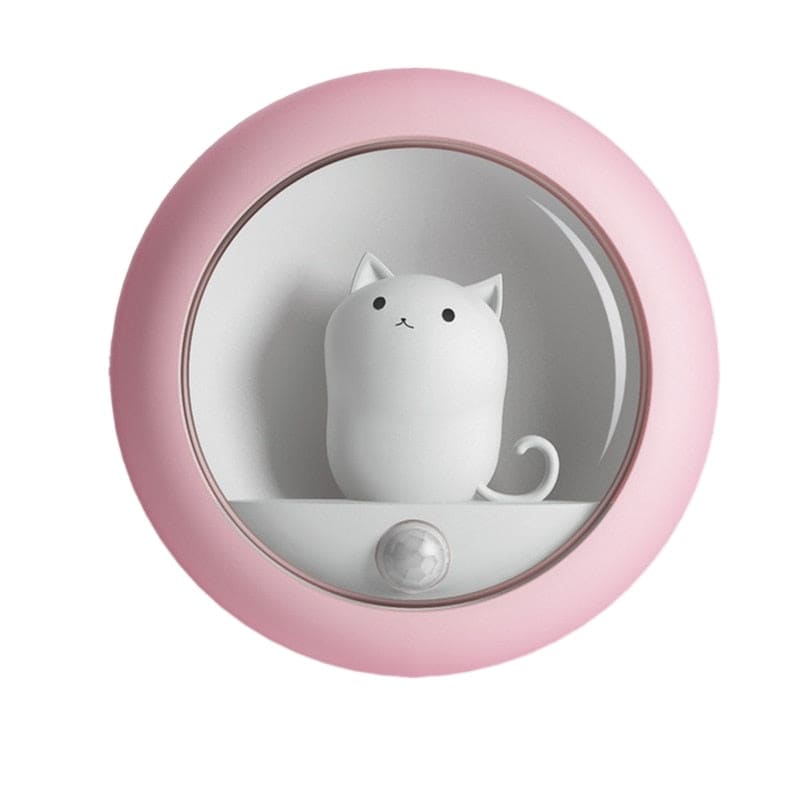 Motion Sensor Cat Night Light with USB, Dual Brightness Levels-Motion Sensor Night Light-Pink-12-Colydia