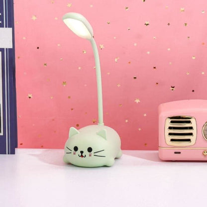 Minimalist Cat Desk Lamp with LED Bulb and USB Adapter-Cat Desk Lamp-Green-5-Colydia