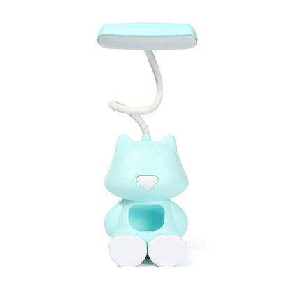 Flexible Cat-Shaped LED Lamp with Phone Holder & Storage-LED Desk Lamp with Phone Holder-Green-8-Colydia