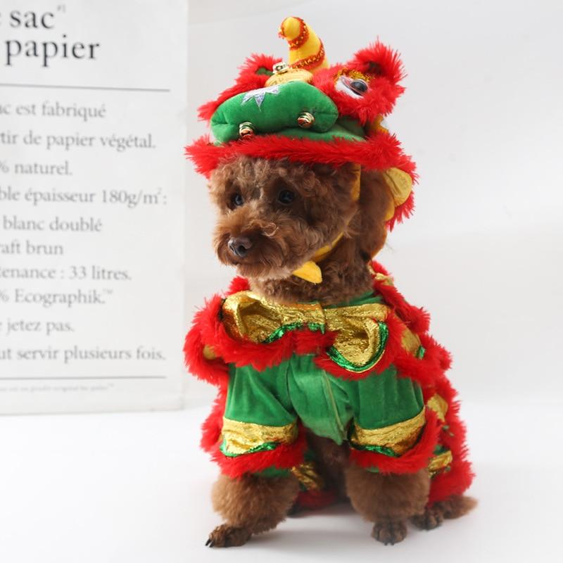 Festive Lion Dance Pet Costume for Celebrations - Eye-Catching Design-Pet Costume-2-Colydia