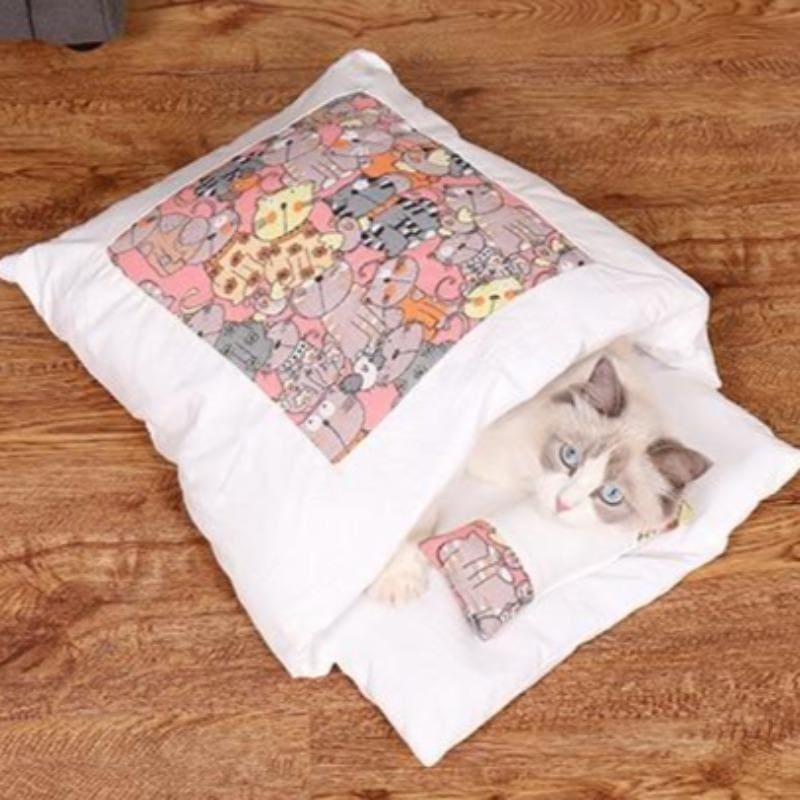 Luxurious Cat Bed - Machine Washable, Cute Pattern, Cozy Design-Cat Bed-6-Colydia