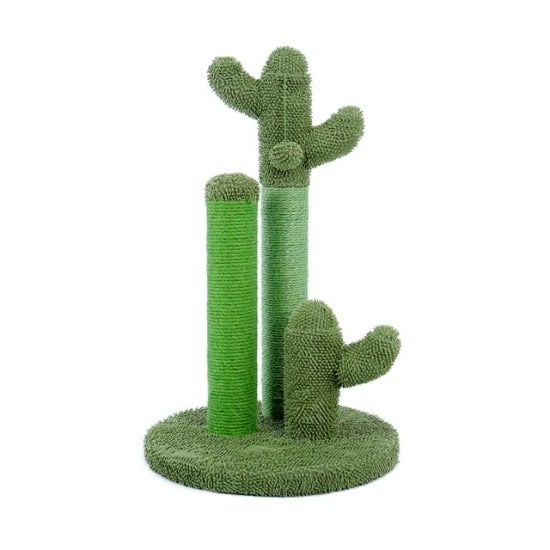 Durable Cactus Cat Scratcher with Sisal Rope & Hanging Toy Ball-Cat Scratching Post-Green base-M-6-Colydia