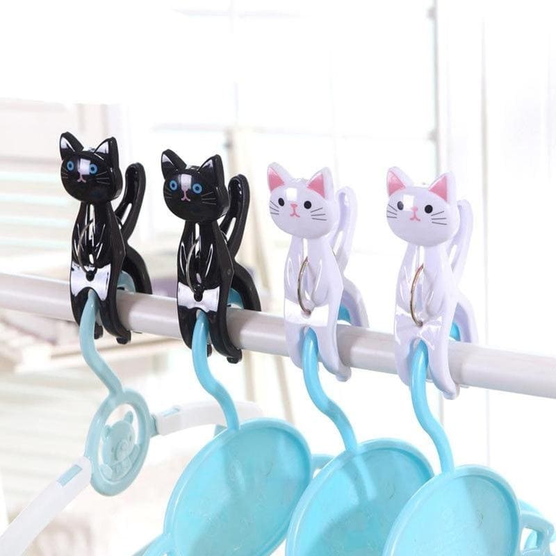 Adorable Black & White Cat Clothespins Set - Fun & Functional Clips-Clothespins-1-Colydia