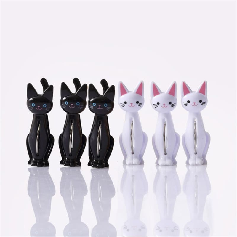 Adorable Black & White Cat Clothespins Set - Fun & Functional Clips-Clothespins-2-Colydia