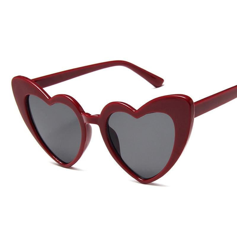 Heart-Shaped Cat Sunglasses for Women - UV Protection & Stylish Design-Sunglasses-Plum / black-7-Colydia