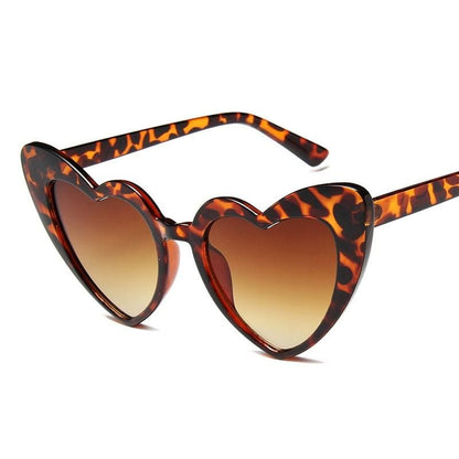 Heart-Shaped Cat Sunglasses for Women - UV Protection & Stylish Design-Sunglasses-Leopard / brown-5-Colydia