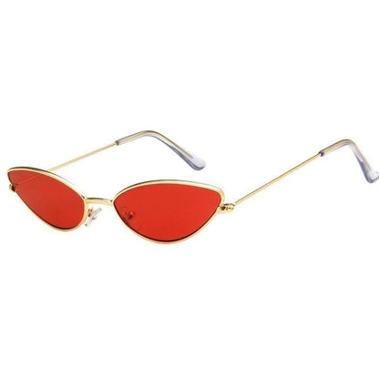 Feline Inspired Women's Cat Eye Sunglasses - UV Protection & Style-Cat Eye Sunglasses-Red (gold frame)-4-Colydia