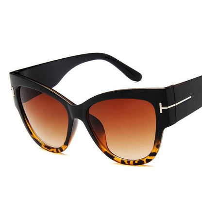 Women's Trendy Cat Eye Sunglasses - Stylish UV Protection Frames-Cat Eye Sunglasses-Leopard / Black-4-Colydia