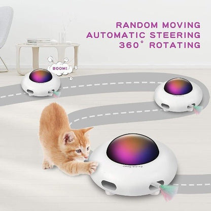 Smart 360° Cat Toy with USB Charging & Obstacle Avoidance Feature-Interactive Cat Toy-2-Colydia