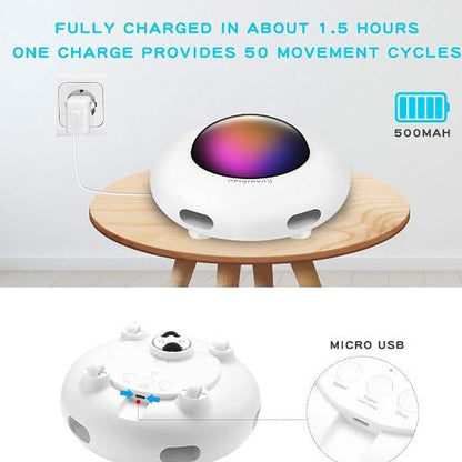 Smart 360° Cat Toy with USB Charging & Obstacle Avoidance Feature-Interactive Cat Toy-3-Colydia