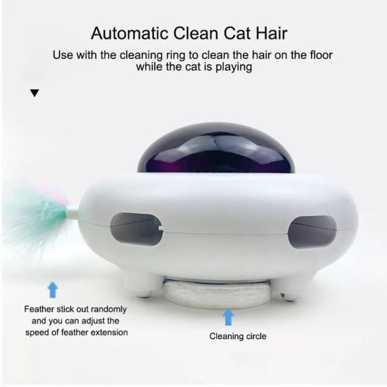 Smart 360° Cat Toy with USB Charging & Obstacle Avoidance Feature-Interactive Cat Toy-7-Colydia