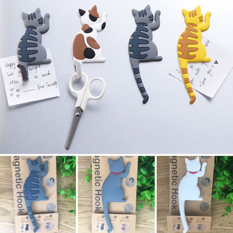 Cat Magnet HOOKAT™ - Stylish Fridge Decor & Functional Organizer-Fridge Magnet Organizer-2-Colydia