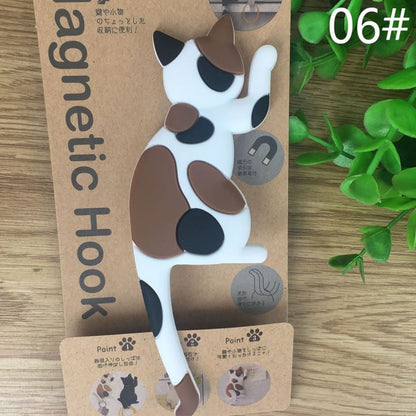 Cat Magnet HOOKAT™ - Stylish Fridge Decor & Functional Organizer-Fridge Magnet Organizer-6 (Spotted Brown)-9-Colydia