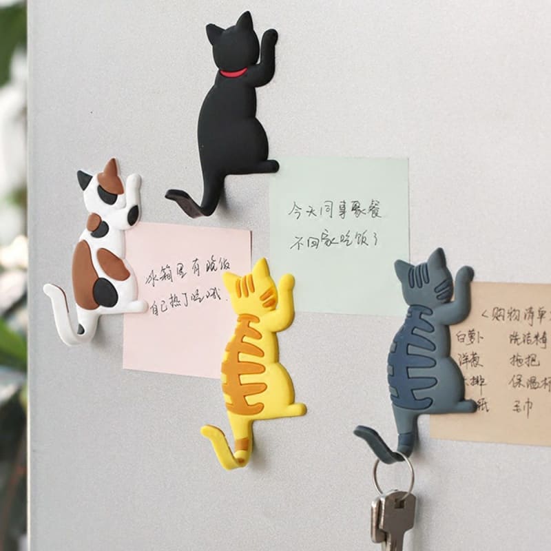 Cat Magnet HOOKAT™ - Stylish Fridge Decor & Functional Organizer-Fridge Magnet Organizer-1-Colydia